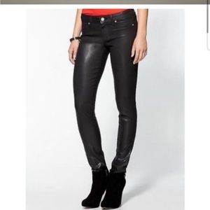 Paige Black Coated Peg Skinny Pandora Jeans
